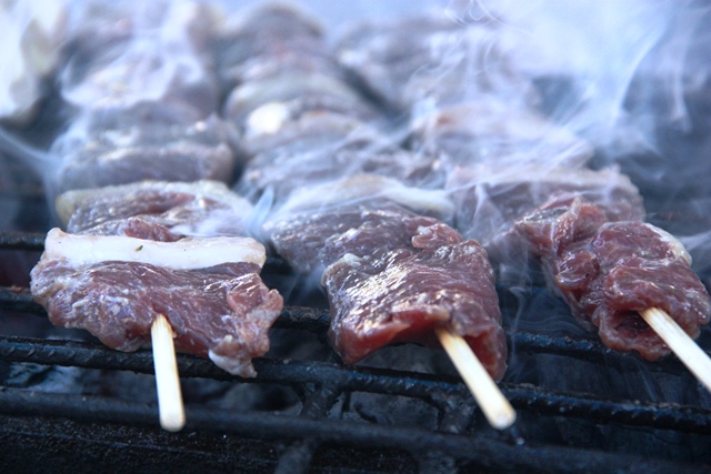 Espetinho de picanha na brasa