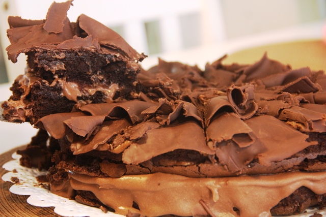 Torta de brownie do SanGlu, sem glúten, sem lactose e com sabor 