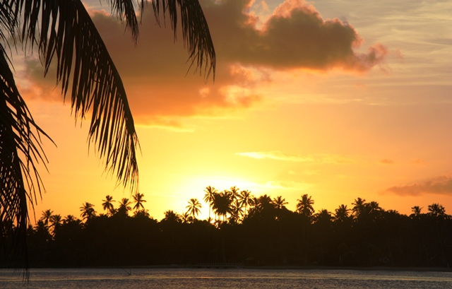 O pôr do sol na Lagoa Manguaba, melhor presente da mãe natureza