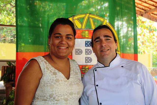 A nutricionista Monique Lopes do Macuípe e o chef Luiz Teixeira da Tasca Portuguesa